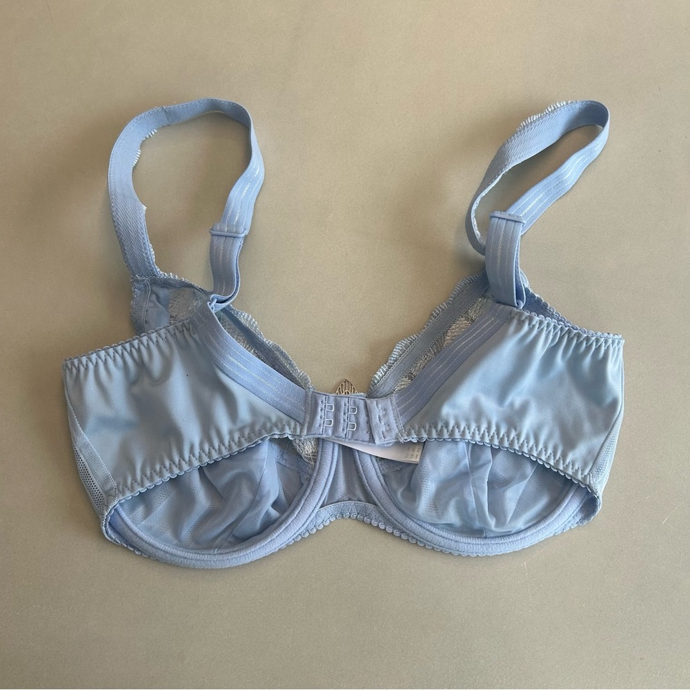 Prima Donna Soft Blue Unlined Underwire Lace Bra. Size 32E - Picture 7 of 11